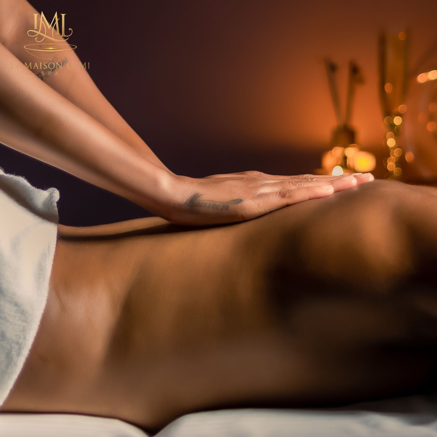 Le Maison Lumi massage therapist at work